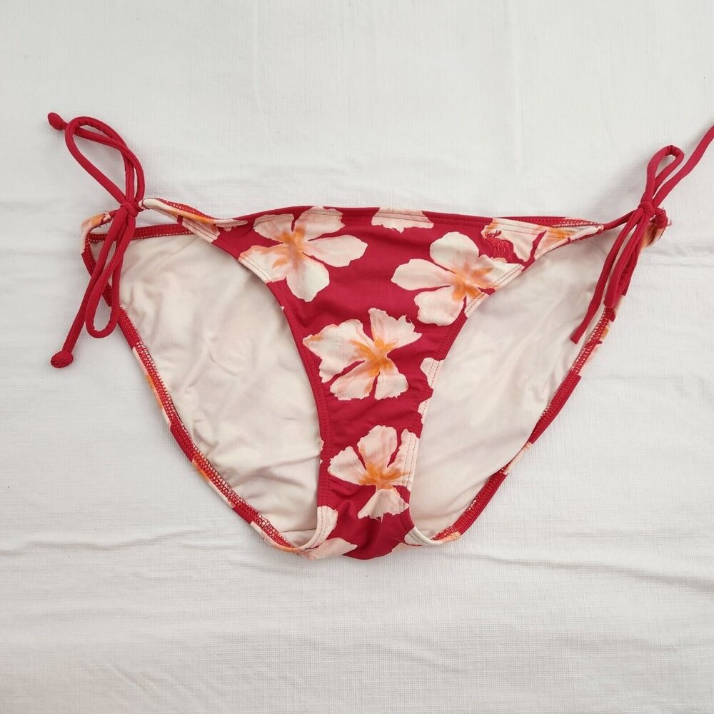 Abercrombie & Fitch Bikini Bottoms Swim Pink Flowers Women's Large